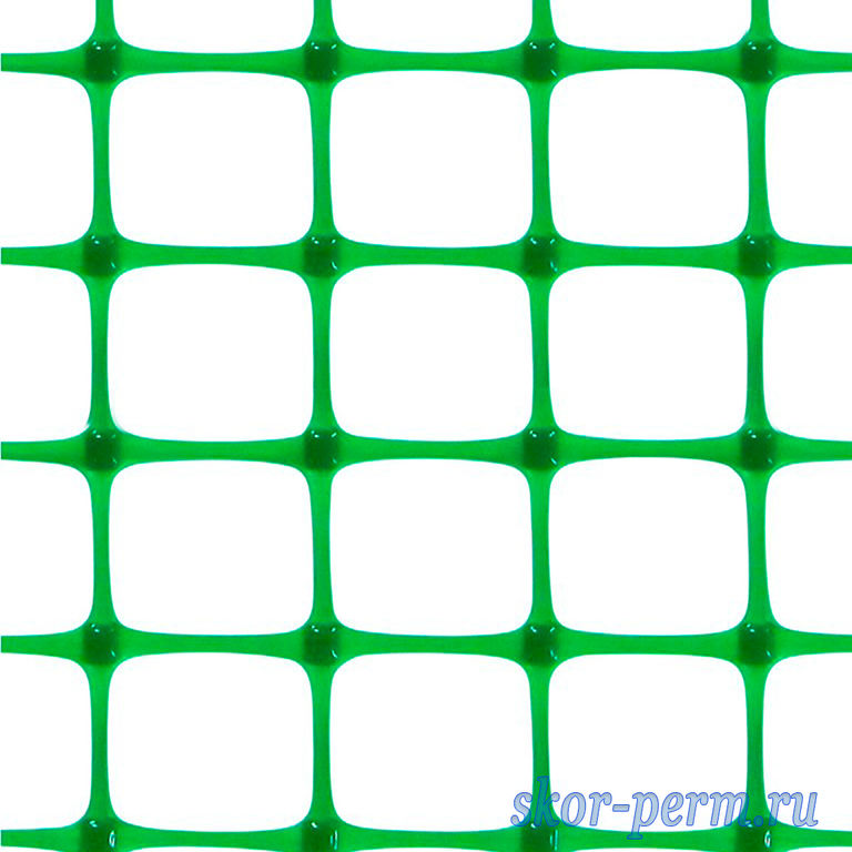 Сетка пластиковая, ячейка 20х20 мм квадрат, 1,0х20 м (20 м2), зеленая