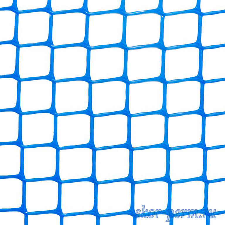 Сетка пластиковая, ячейка 15х15 мм квадрат, 1,0х20 м (20 м2), синяя
