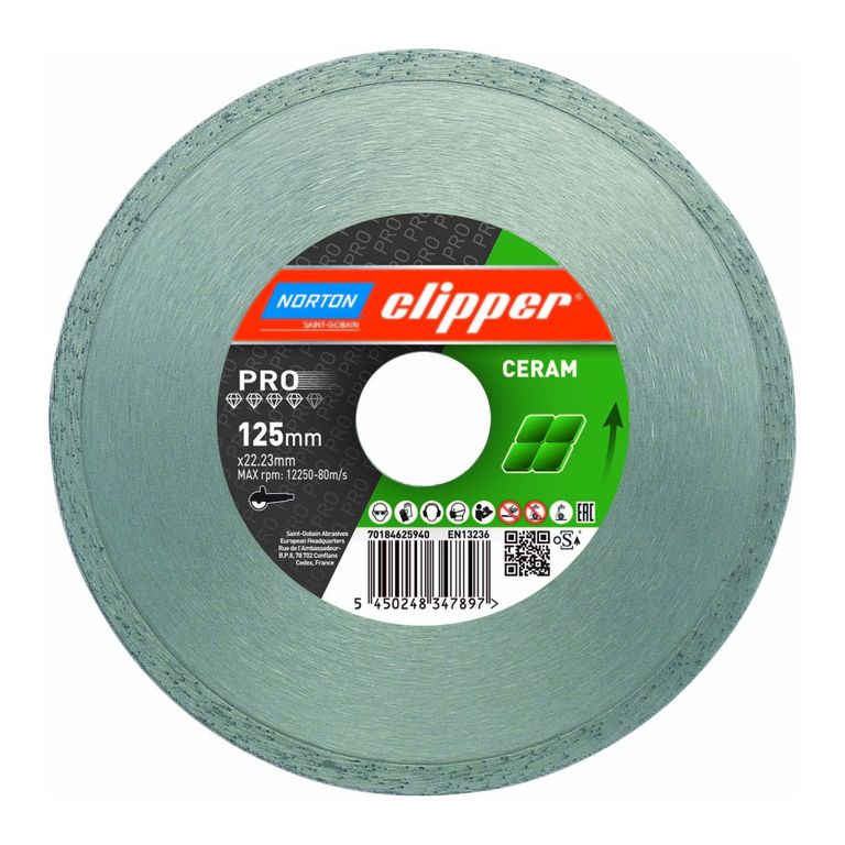 Алмазные диски Norton Clipper Pro Ceramic 180x22.23 (сухое резание)