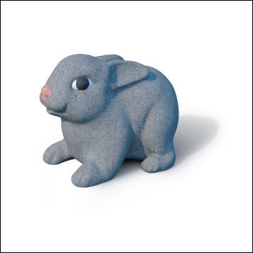 Объёмная резиновая фигура Кролик 600х410х440 из окрашенной резиновой крошки