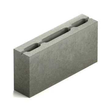 Блок строительный перегородочный керамзитобетонный 390х190х120 мм