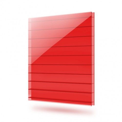 Сотовый поликарбонат RATIONAL Красный 4 мм (2,1*12 м)