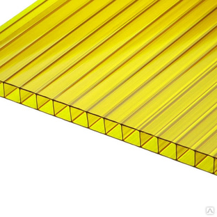 Сотовый поликарбонат BEROLUX Желтый 32 мм (2,1*6 м) #1