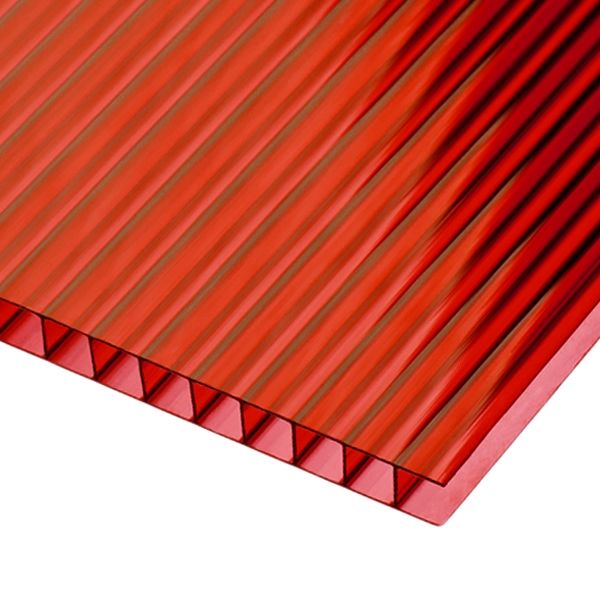 Сотовый поликарбонат SOTALIGHT Красный 8 мм (2,1*12 м)