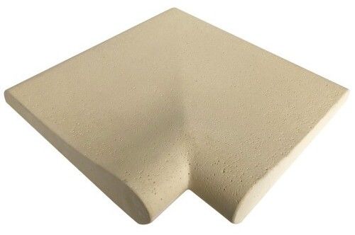 Прямой угловой копинговый камень Carobbio Rustic, 320x320 мм (песочный)