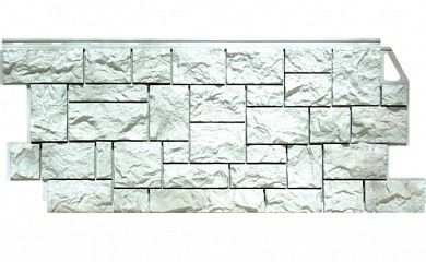Фасадная панель FineBer Камень Дикий жемчужный 1117x463 мм