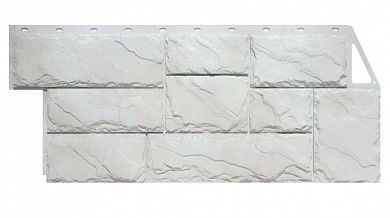 Фасадная панель FineBer Камень Крупный мелованный белый 1080x452 мм