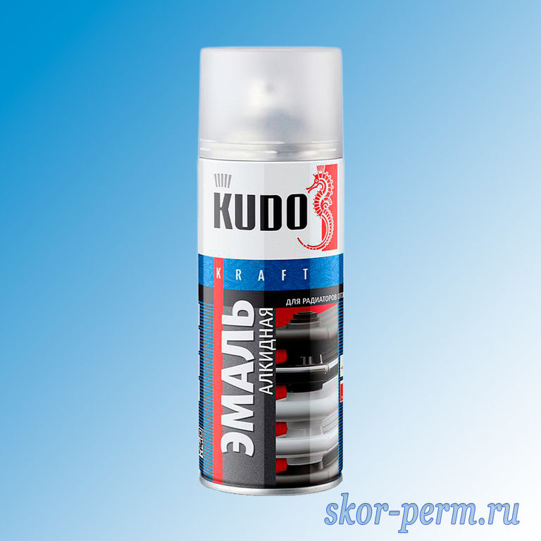 Аэрозоль KUDO эмаль для радиаторов, белая, 520 мл