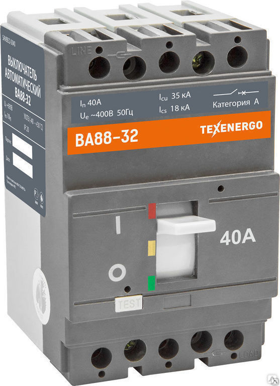 Выключатель автоматический трехполюсный 80А C S803C 25kA (S803C C80) ABB