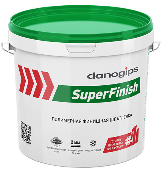 Danogips шпатлевка готовая финишная SuperFinish 24 кг 667870