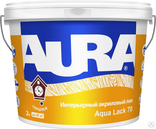 Интерьерный полуглянцевый акриловый лак "AURA Aqua Lack 70" 2л 
