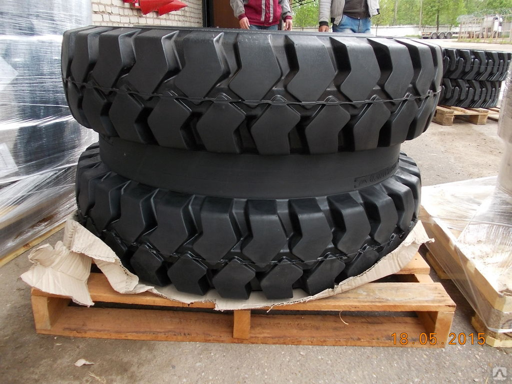 Шина цельнолитая колеса в сборе 12.00-20/8.0 Excavator Dual Trelleborg ...