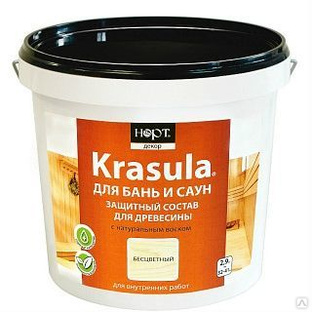 Состав защитный для бань и саун Krasula 0,95 кг 