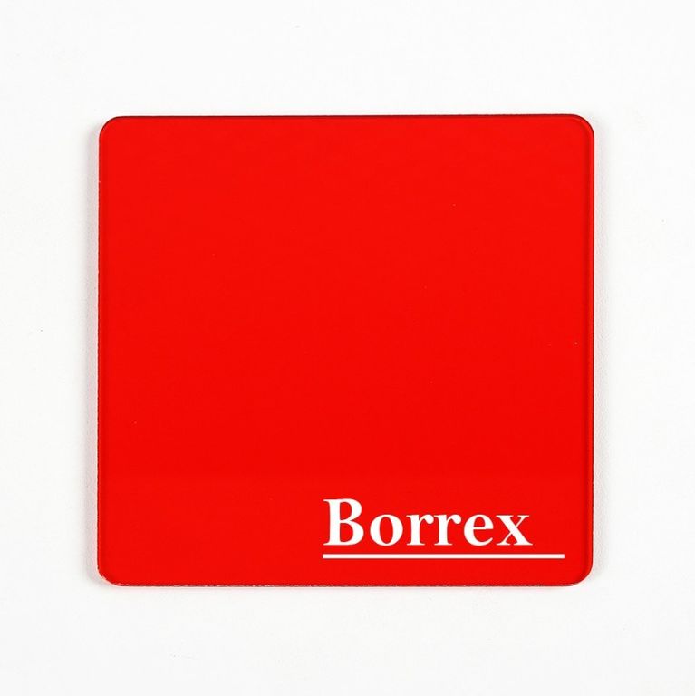 Монолитный поликарбонат 4 мм красный Borrex 2,05х1,52 м 30 кг