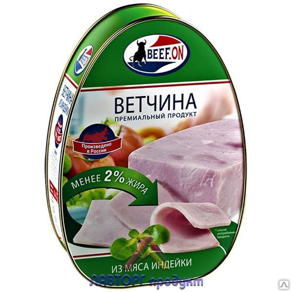 Ветчина из мяса индейки BEEF.ON "Елинский" 340 г, цена в Москве от ...