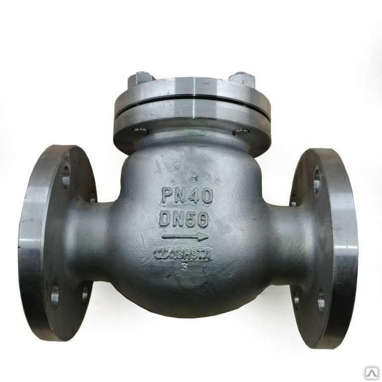 Клапан обратный поворотный 19нж11бк Ду50 Ру16 сталь нержавеющая, цена в .