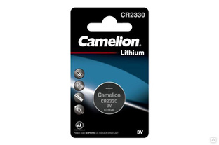 Элемент питания литиевый CR CR2330 BL-1 (блист.1шт) Camelion 3074 