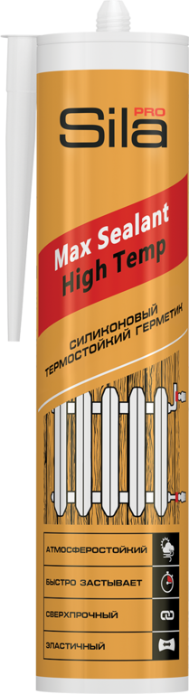 Герметик силиконовый термостойкий Sila PRO Max Selalant High Temp красный 290мл