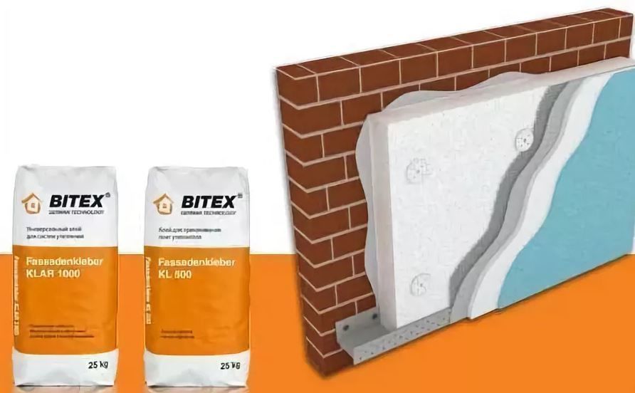 Клей цементный Bitex (Битекс) FassadenKleber Klar 1000 для минваты
