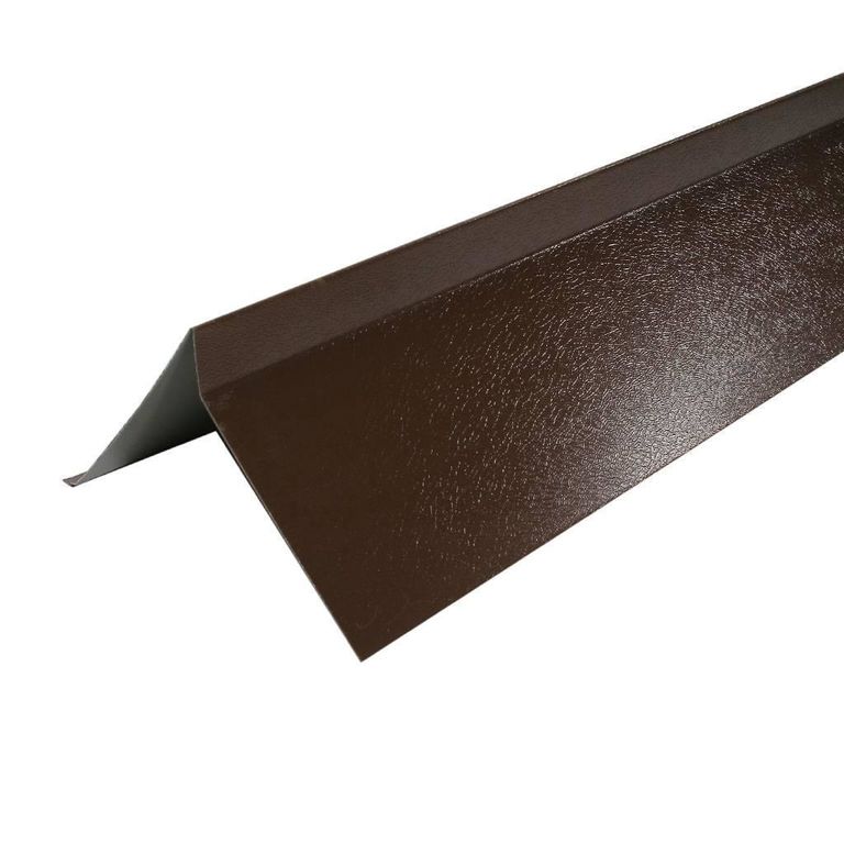 Планка торцевая с гранулятом, медный, (75x25x65x5 мм), Длина 1,25 м.