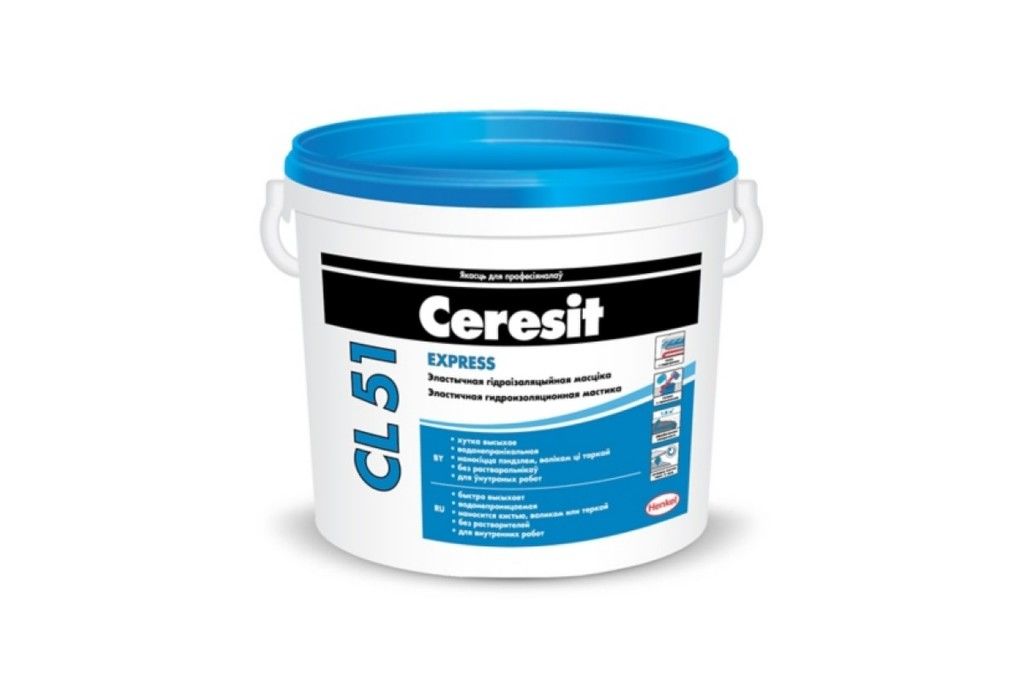 Мастика гидроизоляционная CERESIT CL 51 эластичная 5 кг