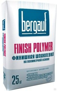 Шпаклевка BERGAUF Finish Polymer - белая полимерная, уп/25кг. 