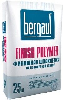 Шпаклевка BERGAUF Finish Polymer - белая полимерная, уп/25кг.
