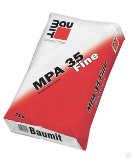 Штукатурка Baumit MPA 35 Fine Цементная для машинного и ручного нанесения 