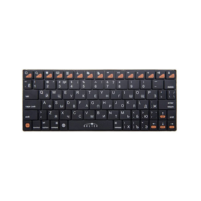 Клавиатура беспроводная Oklick 840S Wireless Keyboard, Bluetooth Black