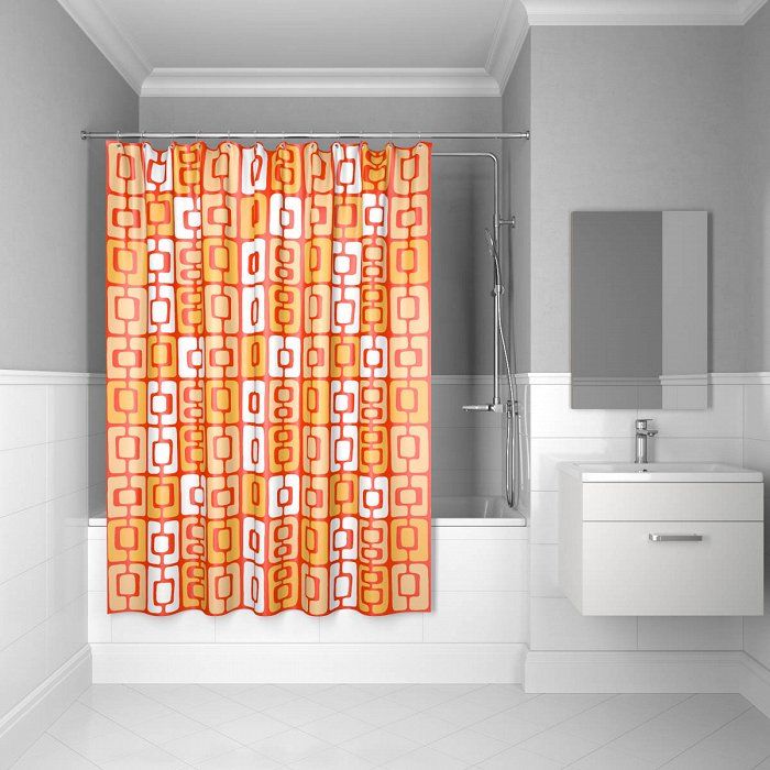 Штора для ванной комнаты IDDIS Orange Toffee 200*240 см orange toffee (280P24RI11)