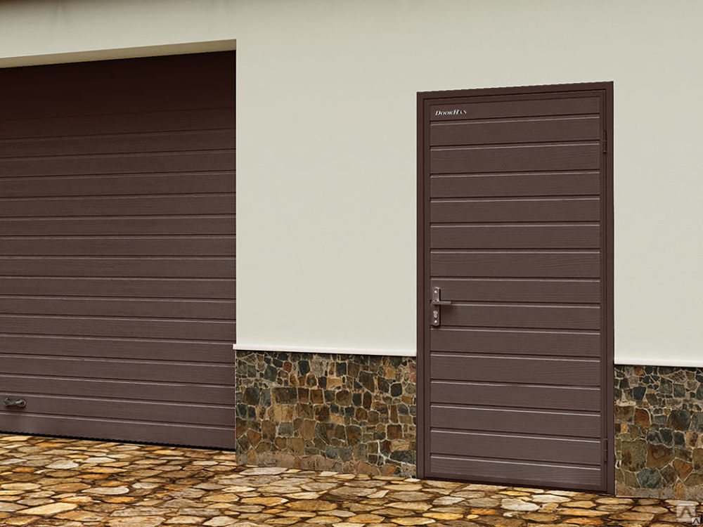 Дверь DoorHan Ультра 980*2050 мм левая, цвет шоколад 8017