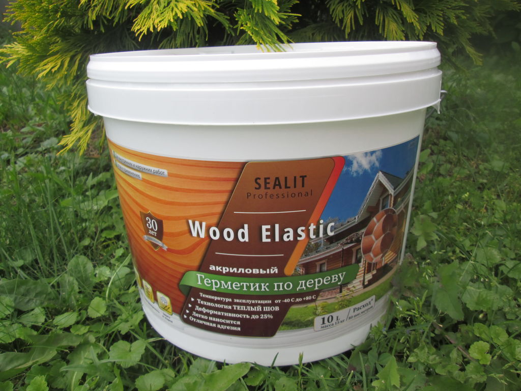 Герметик Sealit Wood Elastic, 15 кг цвет белый