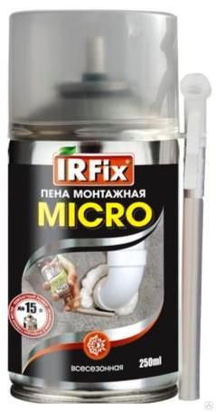 Пена бытовая монтажная всесезонная IRFIX MICRO 250мл (-10 +35 C)