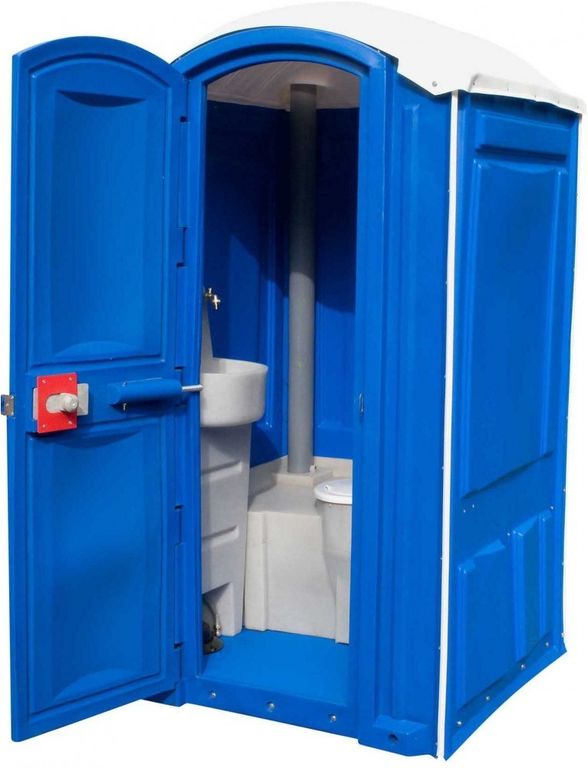 Мобильная туалетная кабина Стандарт Плюс в сборе зеленая